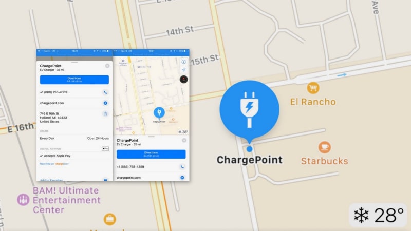 Apple Maps gets smarter about plugging in EVs